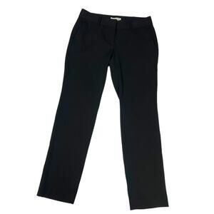 Michael Kors Dress Pants Slim Straight Leg Mid Rise Stretch Black Women's 8 Work